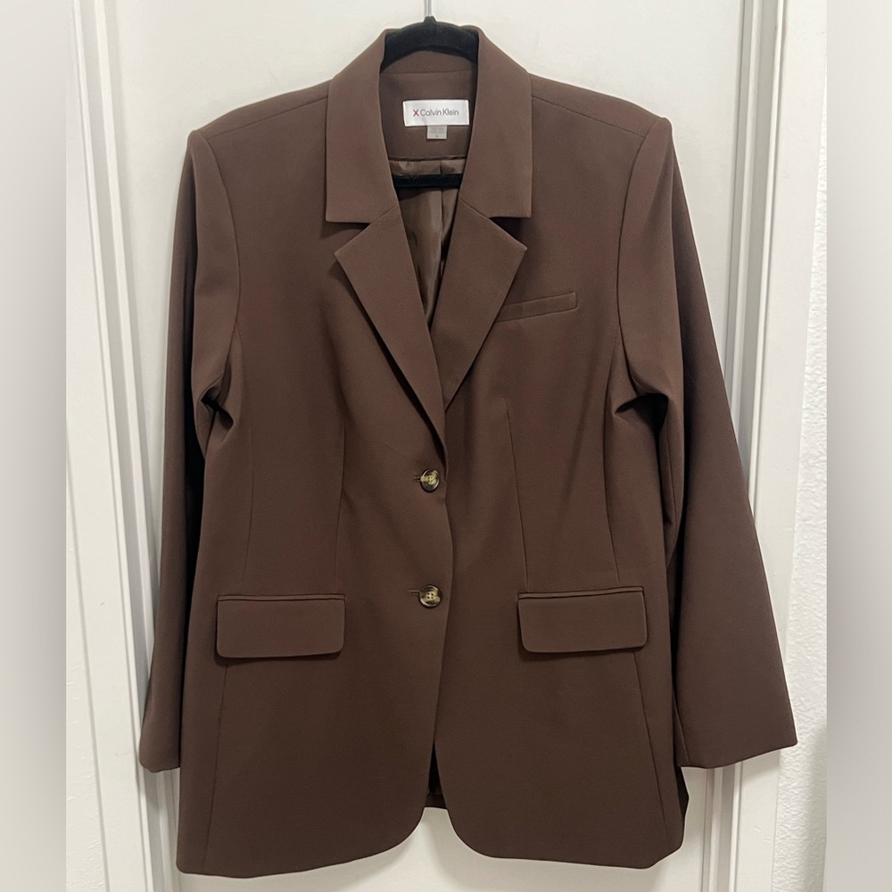 NEW Calvin Klein Women Brown Blazer